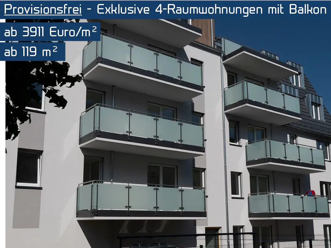 Mühlenstraße / Rückseite -- Provisionsfrei // Exklusive 4-Zimmer-Eigentumswohnung mit Balkon // Effizienzhaus 55