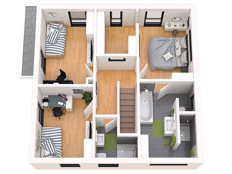 Obergeschoss -- Ihr Traum vom Eigenheim - Bauen mit STREIF