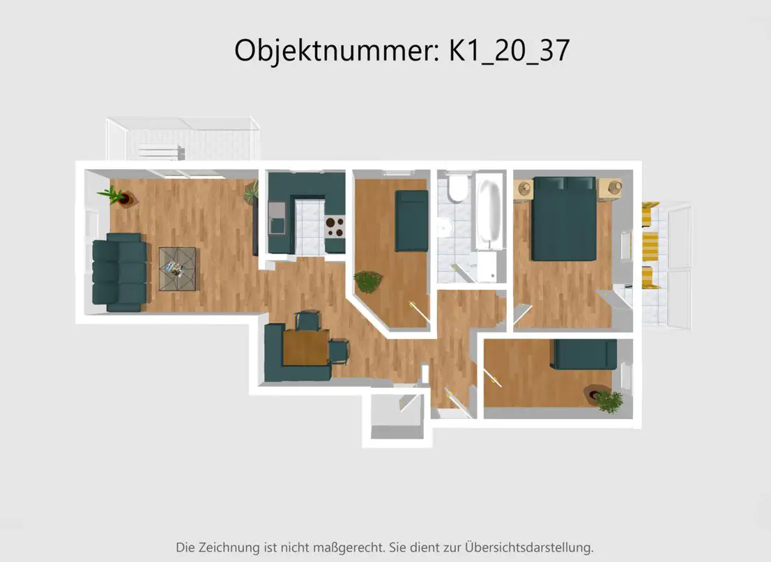 Grundriss_2 -- Traumhafte 4-Zimmer-Wohnung mit Schwedenofen und 2 Balkonen in Welden!