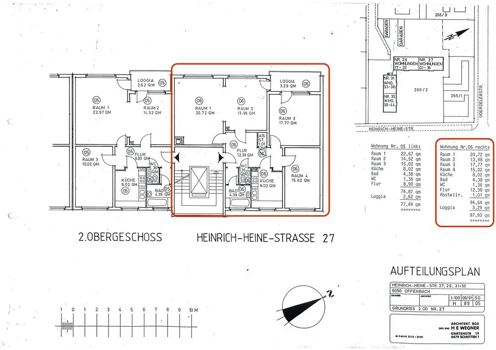Grundriss -- Provisionsfrei f. Käufer: ruhige 3-Zimmer-ETW inkl. Küche, Keller, Boden & Garage (nicht vermietet)