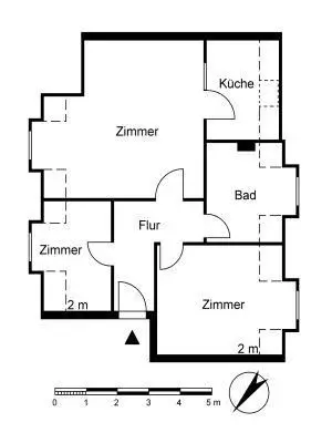 Grundriss -- Gemütliche 3-Zimmer-Wohnung in Düsseldorf - Holthausen