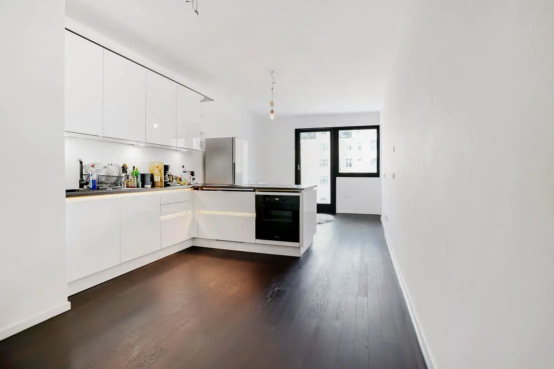 Küche -- Neuwertige 2-Raum-Wohnung mit atemberaubender Dachterrasse und hochwertiger Einbauküche