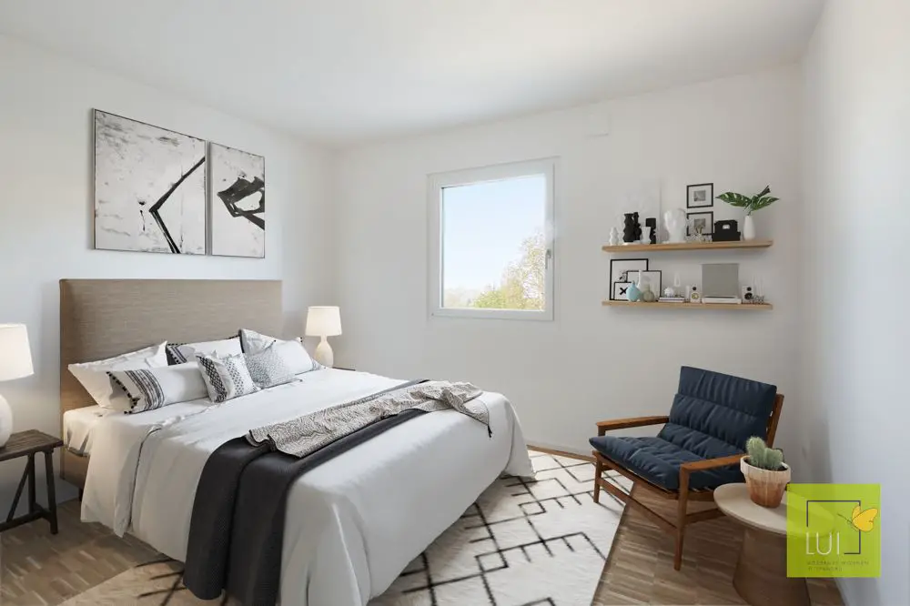 Schlafzimmer_Beispiel -- Perfekt für Paare - geräumige 2-Zimmer Wohnung zum Erstbezug mit Terrasse