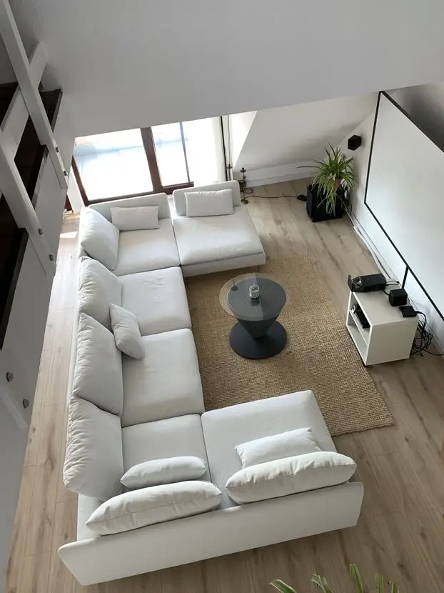 Wohnbereich -- Hochwertige 3-Zimmer-Maisonette-Wohnung mit Terrasse und Luxusküche in Kapellen Neuss (Rhein-Kreis)