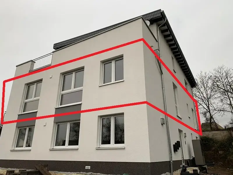 Gartenansicht (2) -- + Neubau + 4 Zimmer Wohnung mit Balkon + Luftwärmepumpe