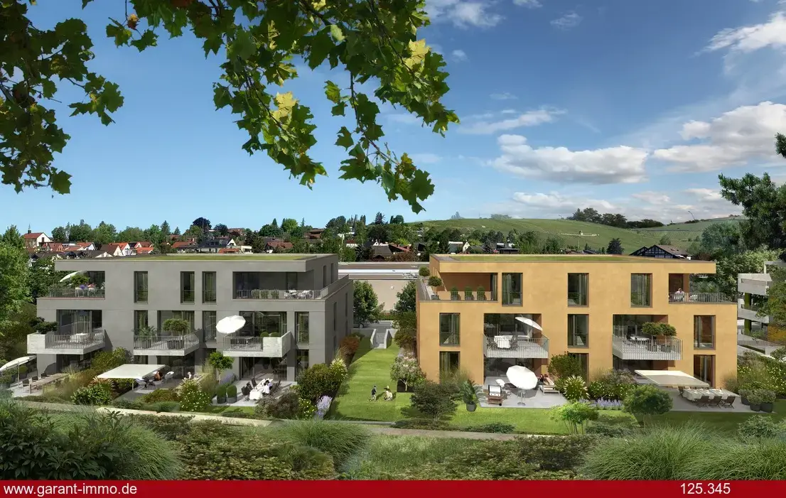 125.340 Visualisierung D 05 co -- FLAIR-Wohnen - Neubau-Wohnung mit Terrasse im EG, Gäste-WC, TG-Stellplatz möglich