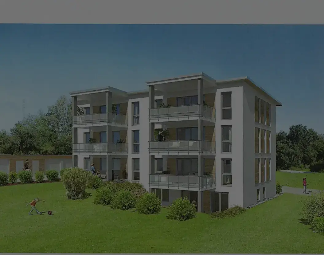 Hausansicht -- Neuwertige 3,5-Raum-Erdgeschosswohnung mit Terrasse in Ostrach
