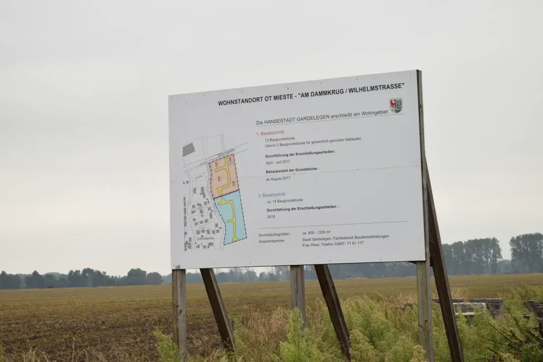 Bauplatz Mieste Wohnstandort W -- Bauplätze in der Einheitsgemeinde Hansestadt Gardelegen - Ortsteil Mieste