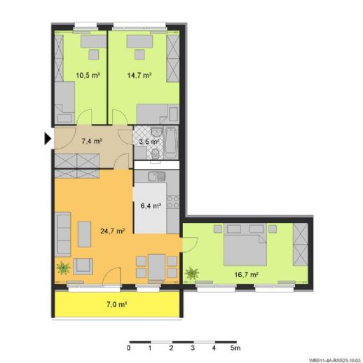 Etagenwohnung in Berlin (Lichtenberg) zur Miete mit 4 Zimmer und 85,26 m² Wohnfläche. Ausstattung: Personenaufzug, Balkon, Fernheizung, Zentralheizung, Kelleranteil.