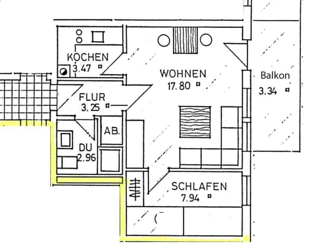 Grundriss -- 2-Zimmer-Wohnung in Weiler