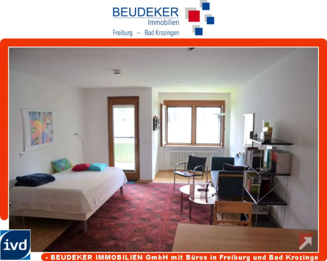 Gemütliches Wohnzimmer -- Gemütliche 2 Zi.-Wohnung in zentrumsnaher Lage von Bad Krozingen!