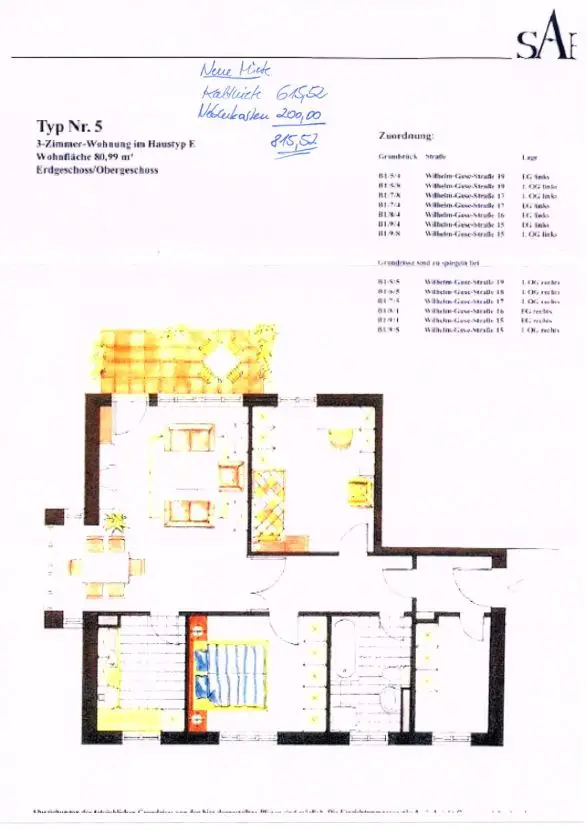 Grundriss und Miete Rüdnitz -- Schöne drei Zimmer Wohnung in Barnim (Kreis), Rüdnitz