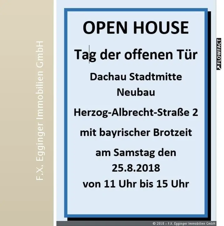 Tag der offenen Tür -- Open House - Tag der offenen Tür am 25.8. von 11-15 Uhr