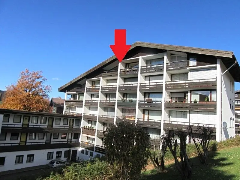 3092 Ansicht Wohnung -- Grandiose Bergsicht - sonnige Lage! Attraktive 2 -Zimmer-Wohnung in Oberstaufen