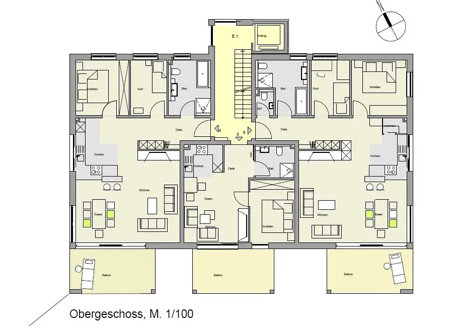 Obergeschoss_neu -- !Attraktive Neubauwohnungen in Dietingen! Wohnung mit ca. 85 m² im OG Bezugsfertig Juni 2019