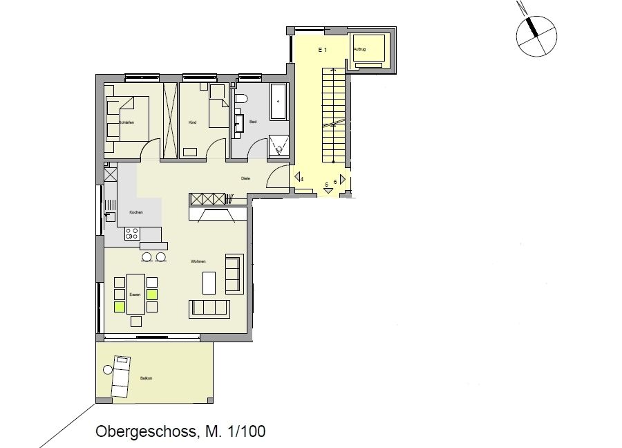 Obergeschoss_Whg._4 -- !Attraktive Neubauwohnungen in Dietingen! Wohnung mit ca. 85 m² im OG Bezugsfertig Juni 2019