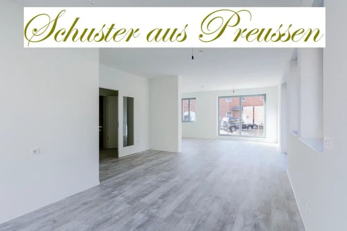Überblick Wohnen EG -- Schuster aus Preussen - Exklusives Reihenendhaus mit 4 Zimmern, Terrasse, Fussbodenheizung, Smart...