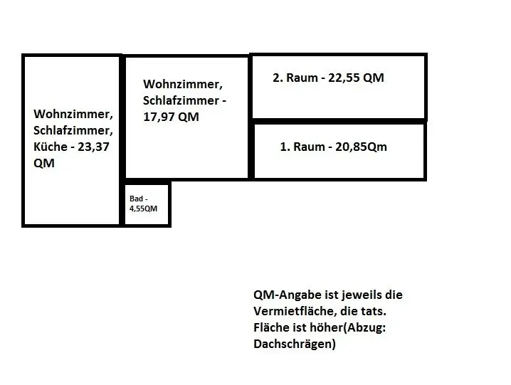 2 OG Grundriss paint -- Erstbezug: schöne 3-Zimmer-DG-Wohnung mit gehobener Innenausstattung zur Miete in Niederneisen