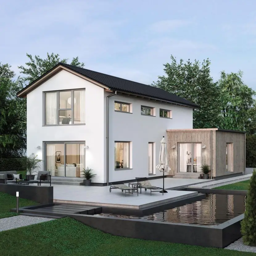 elk-haus-117-satteldach-25-vor -- Baugrundstück für Ihr Neues zu Hause, Doppelhaushälfte in Bad Saarow