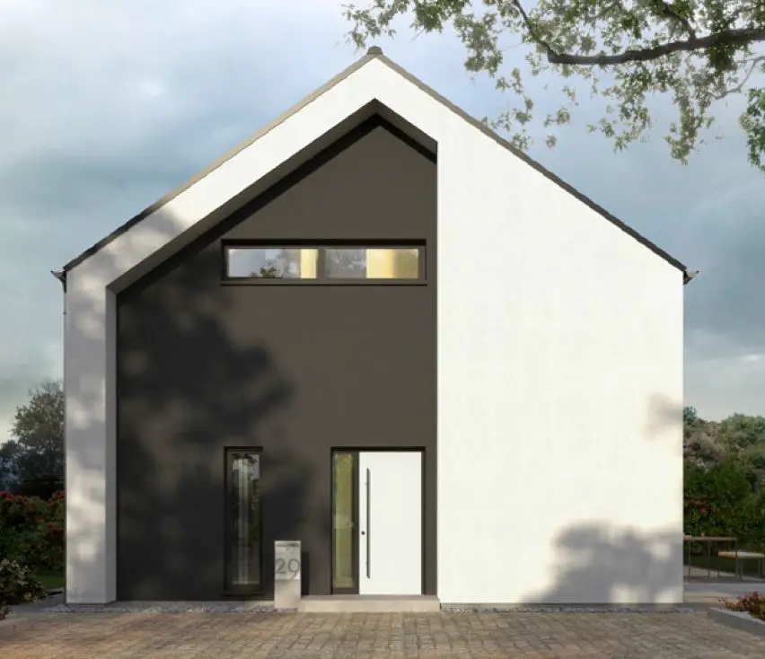 Ansicht Eingang - 3D -- Wohlfühlhaus mit Aussicht - Sitzfenster inkl. (AKTIONSHAUS)