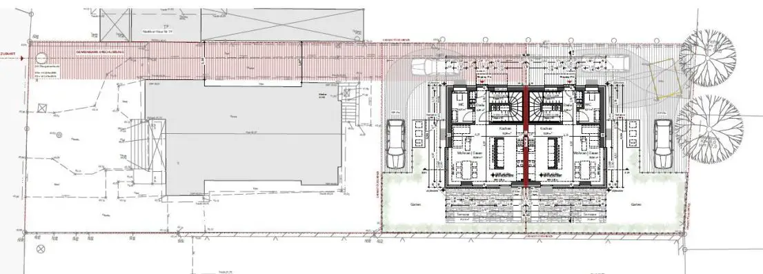 Lageplan -- 2 Grundstücke (210 qm und 240 qm) mit Baugenehmigung in Speldorf maklerfrei zu verkaufen