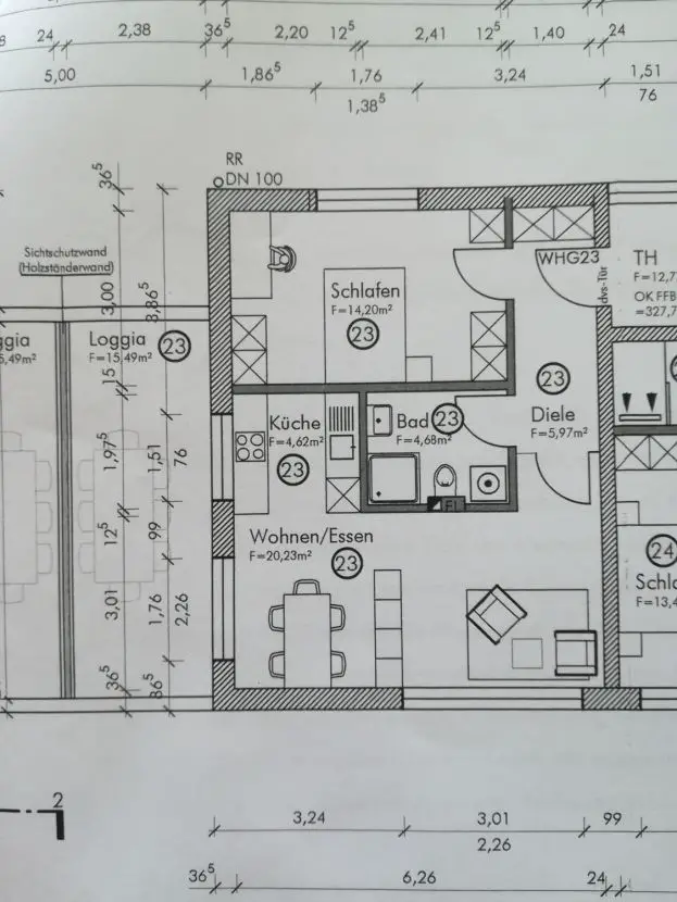IMG_1827 -- Neuwertige 2-Zimmer-Wohnung mit Balkon und EBK in Straubing