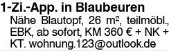 0b816101e6eb7073b99c1693d2b811 -- 1-Zi.-App. in Blaubeuren