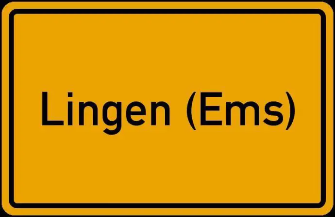 Lingen+(Ems) Schild