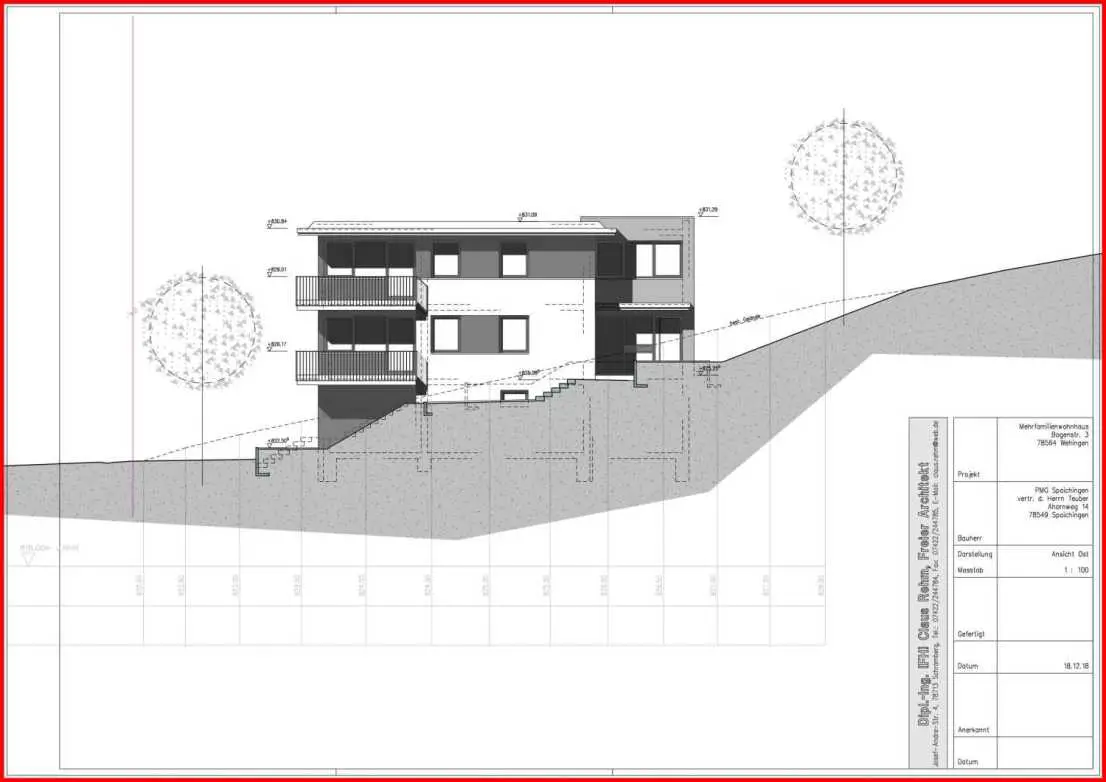 Ansicht Ost -- Ebenerdige Wohnung mit Terrasse/ Balkon