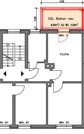 00121305 -- Wohnküche, Schlafzimmer und ein toller Balkon!