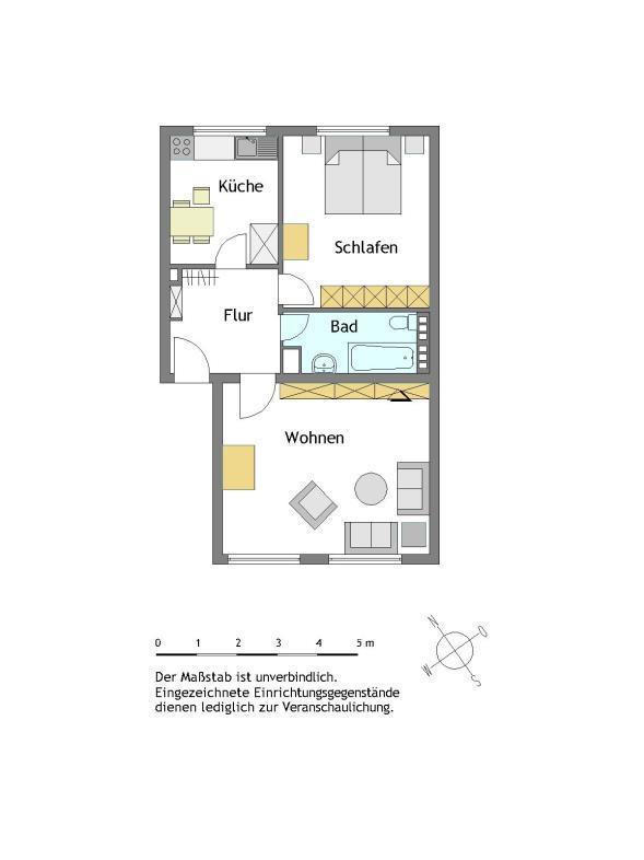 Grundriss -- 2,0 Zimmer Wohnung in Mülheim Heißen