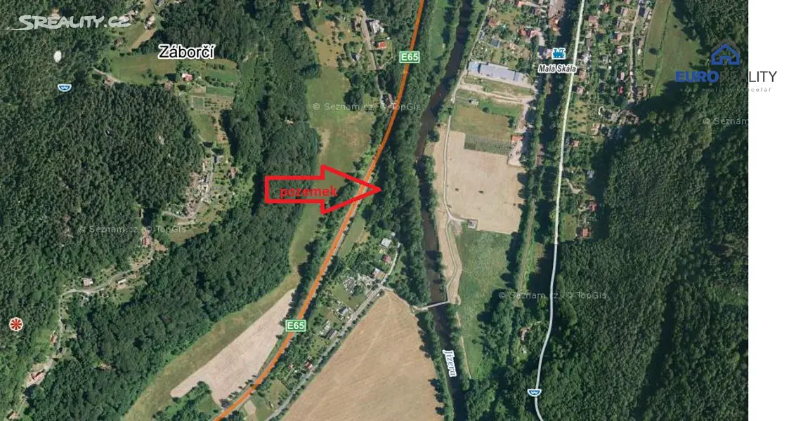 Prodej  stavebního pozemku 3 895 m², Malá Skála, okres Jablonec nad Nisou