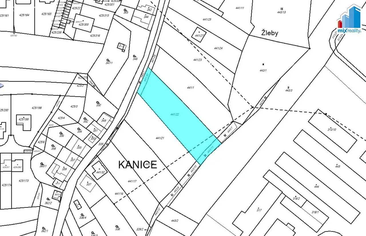 Prodej  stavebního pozemku 2 156 m², Kanice - část obce Kanice, okres Brno-venkov