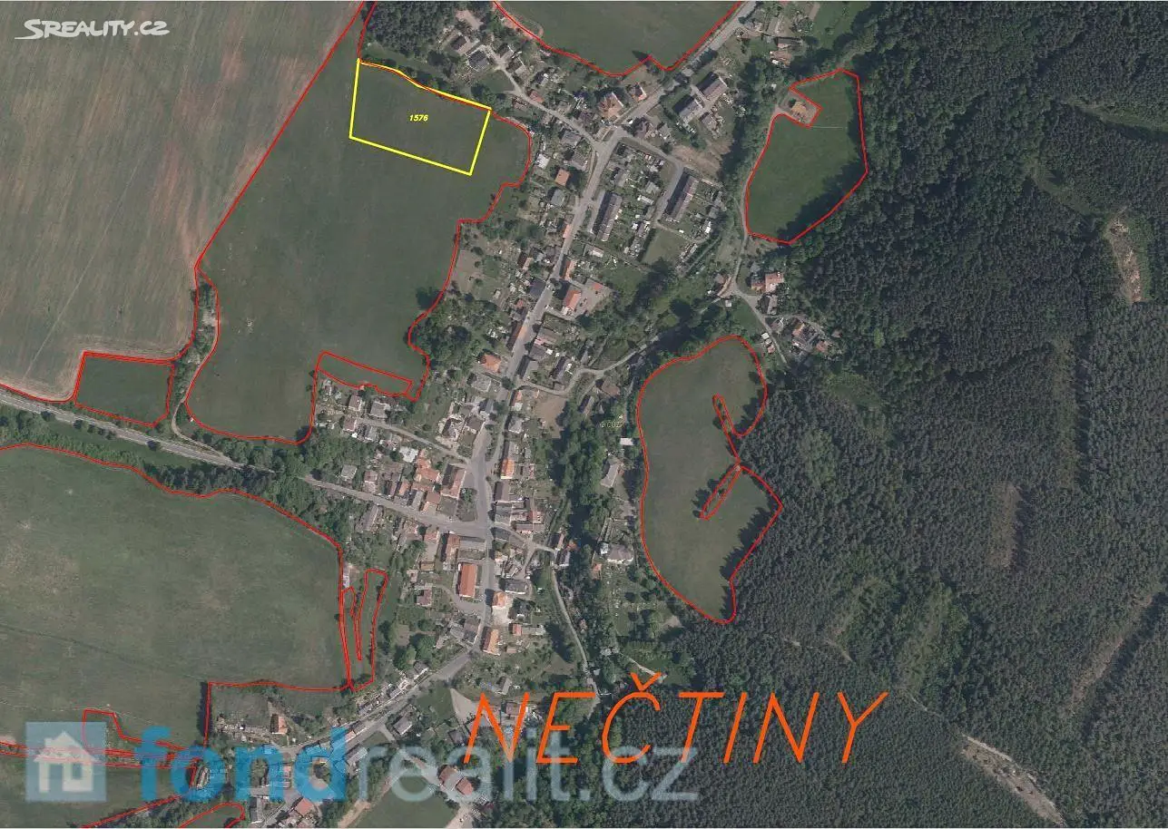Prodej  pozemku 9 791 m², Nečtiny, okres Plzeň-sever
