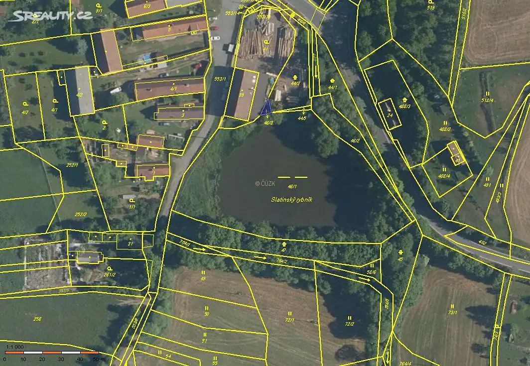 Prodej  rybníku (vodní plochy) 7 691 m², Slatina, okres Klatovy