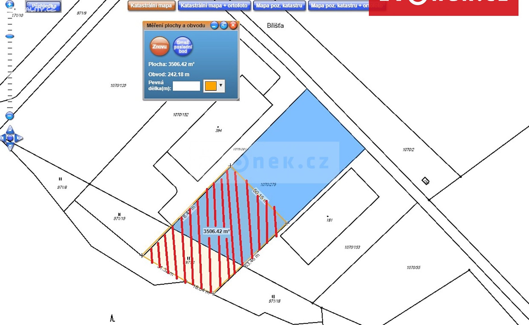 Prodej  komerčního pozemku 4 500 m², Slavičín - Divnice, okres Zlín