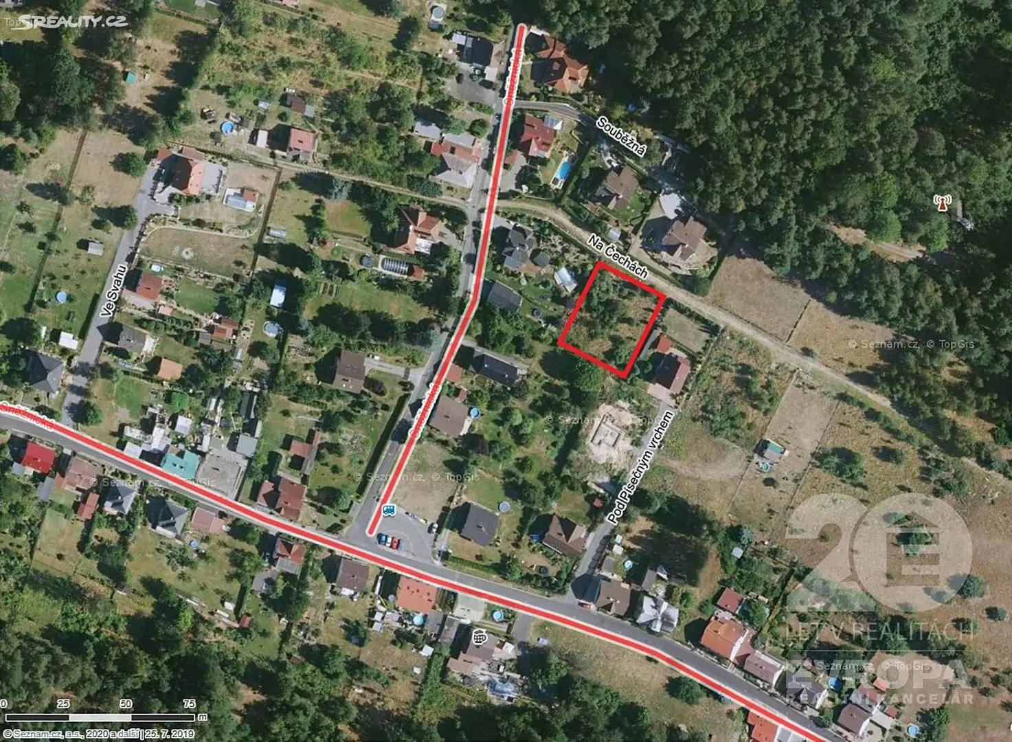 Prodej  stavebního pozemku 1 300 m², Pod Písečným Vrchem, Děčín - Děčín XIX-Čechy