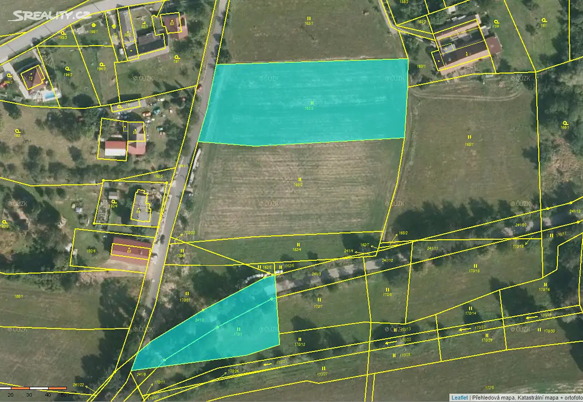 Prodej  stavebního pozemku 3 351 m², Budislav - Hlavňov, okres Tábor