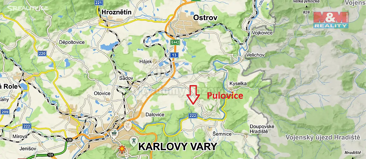 Prodej  stavebního pozemku 752 m², Šemnice - Pulovice, okres Karlovy Vary