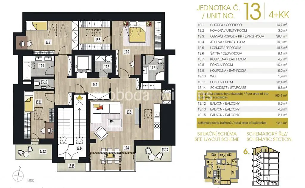 Prodej bytu 4+kk 173 m², Praha 7 - Bubeneč