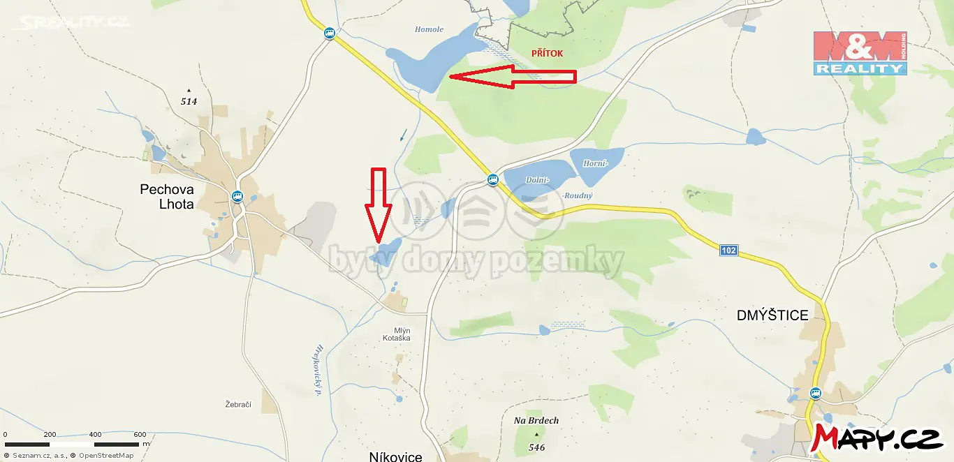 Prodej  pozemku 27 592 m², Hrejkovice - Níkovice, okres Písek