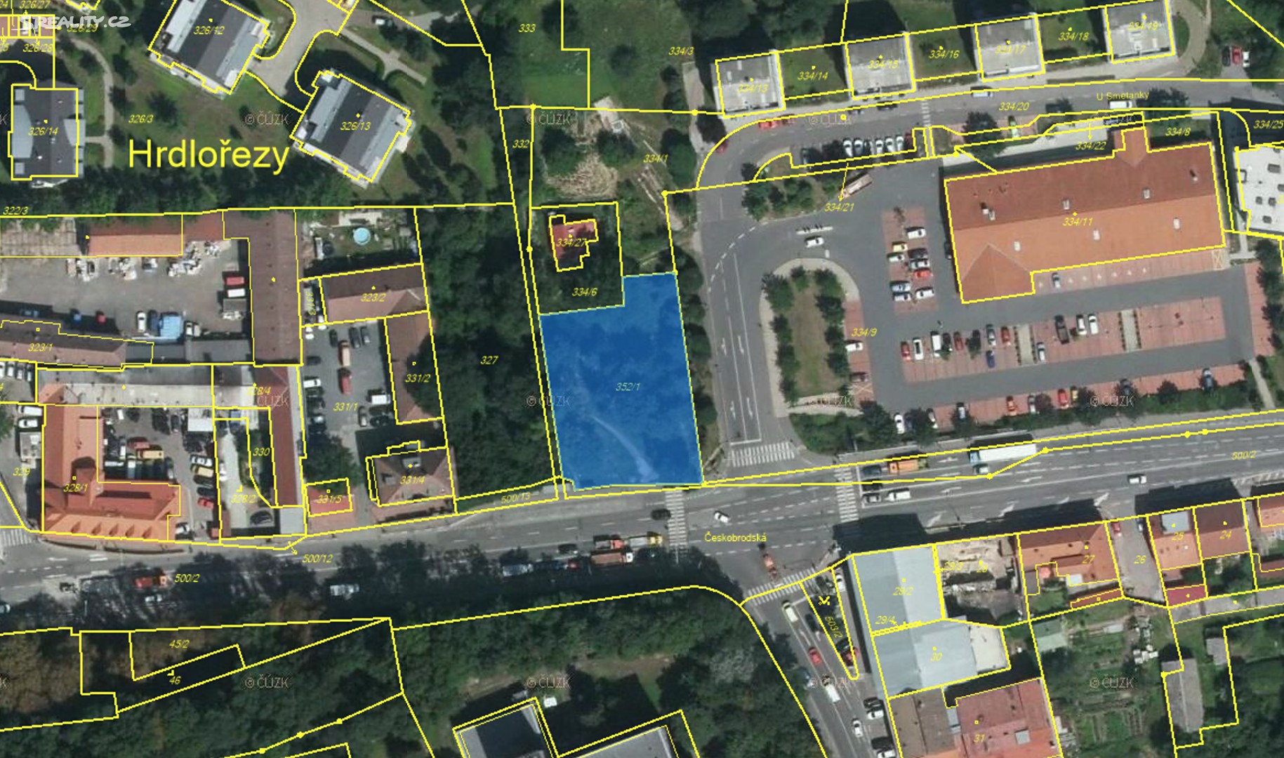 Prodej  komerčního pozemku 1 537 m², Praha 9 - Hrdlořezy