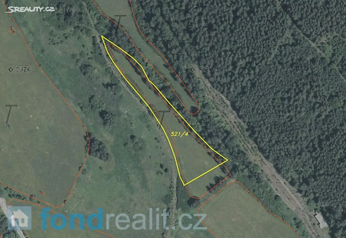 Prodej  pozemku 43 934 m², Kájov - Kladné, okres Český Krumlov