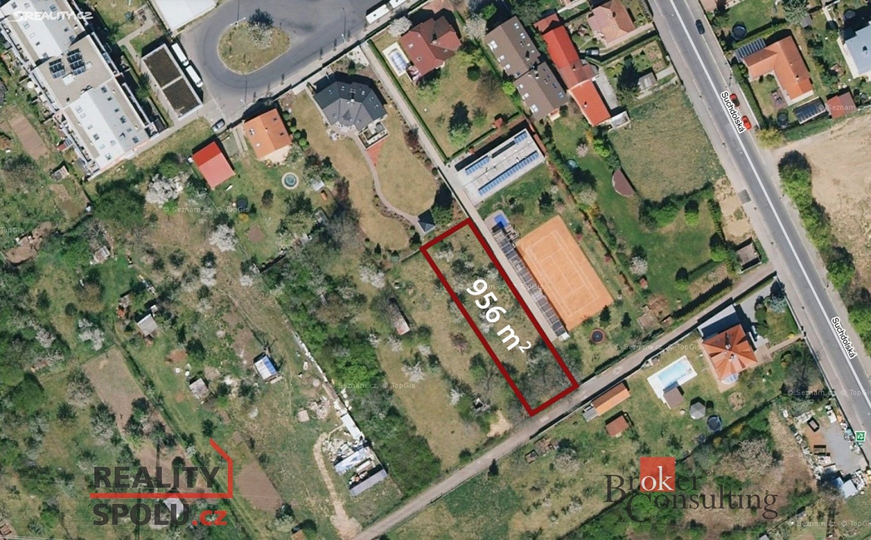 Prodej  zahrady 956 m², Suchdolská, Praha - Praha-Suchdol