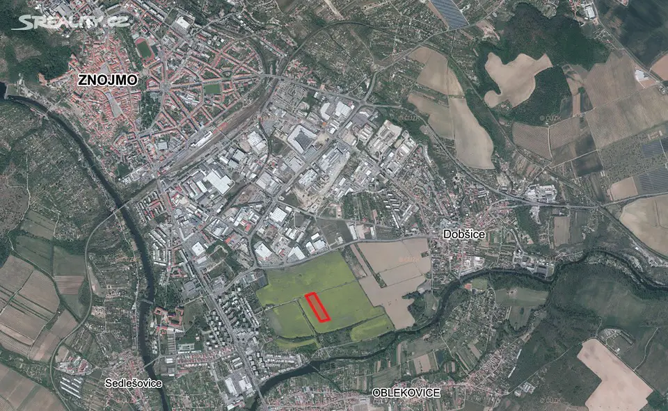 Prodej  komerčního pozemku 56 027 m², Brněnská, Znojmo