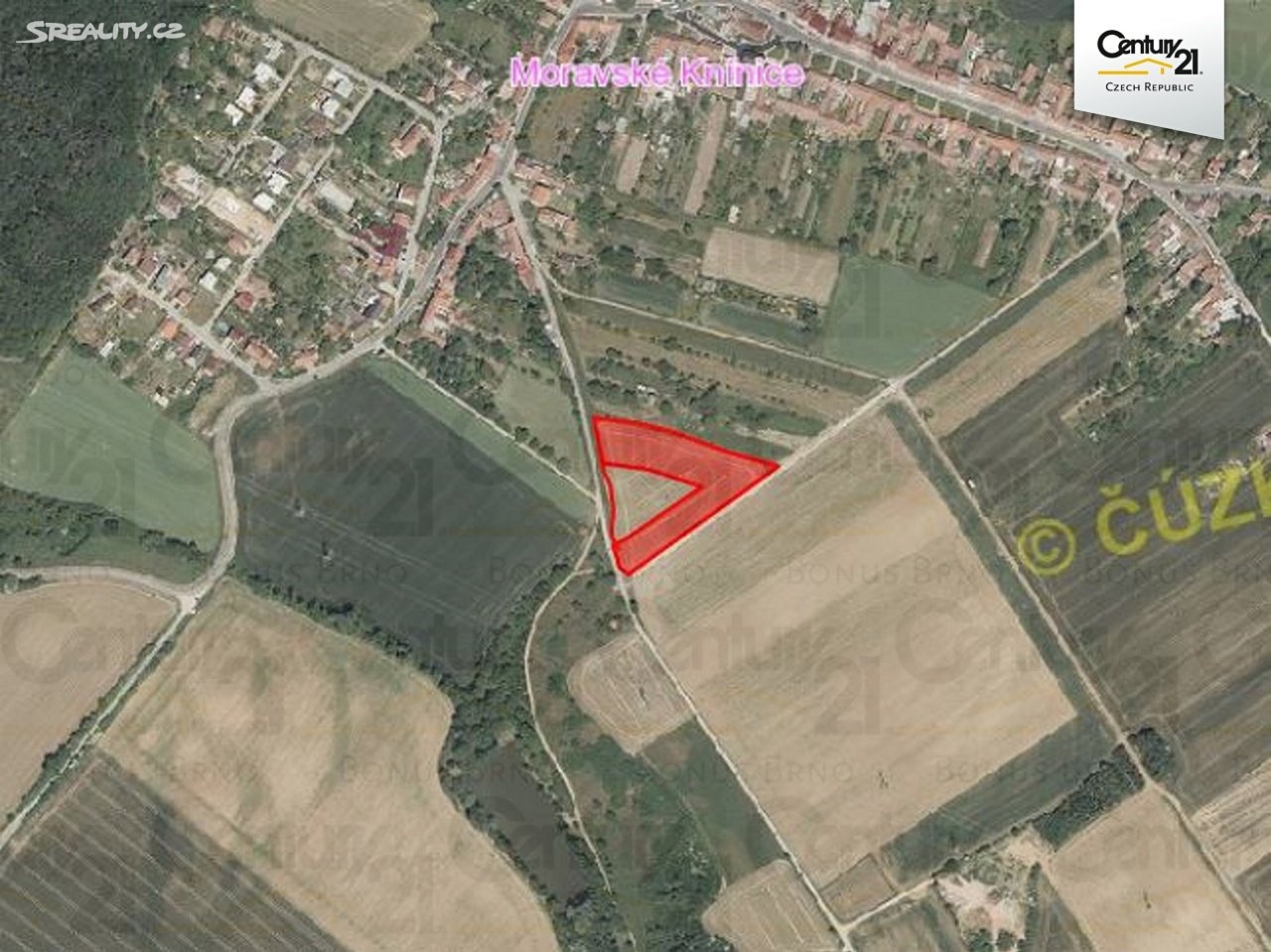 Prodej  pole 10 631 m², Moravské Knínice, okres Brno-venkov