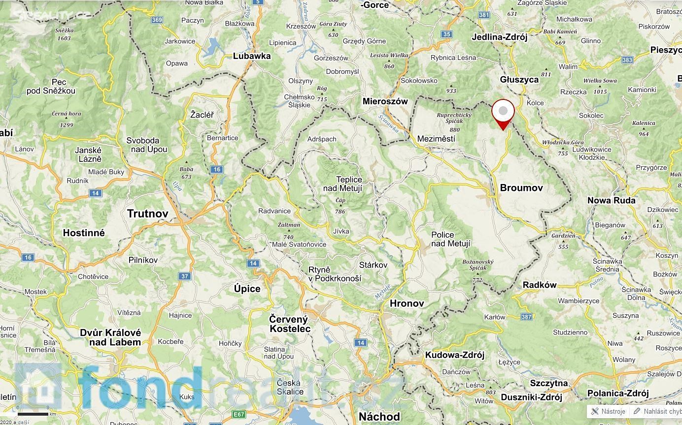 Prodej  pozemku 5 268 m², Heřmánkovice, okres Náchod