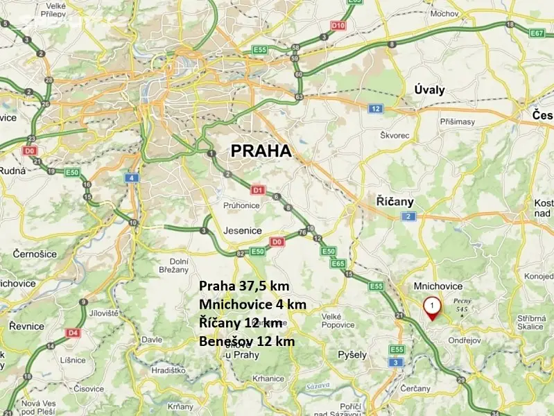 Prodej  louky 934 m², Hrusice, okres Praha-východ