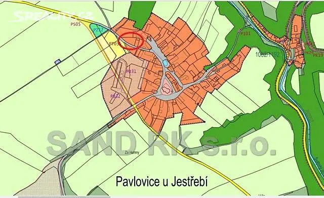 Prodej  stavebního pozemku 1 626 m², Jestřebí - Pavlovice, okres Česká Lípa