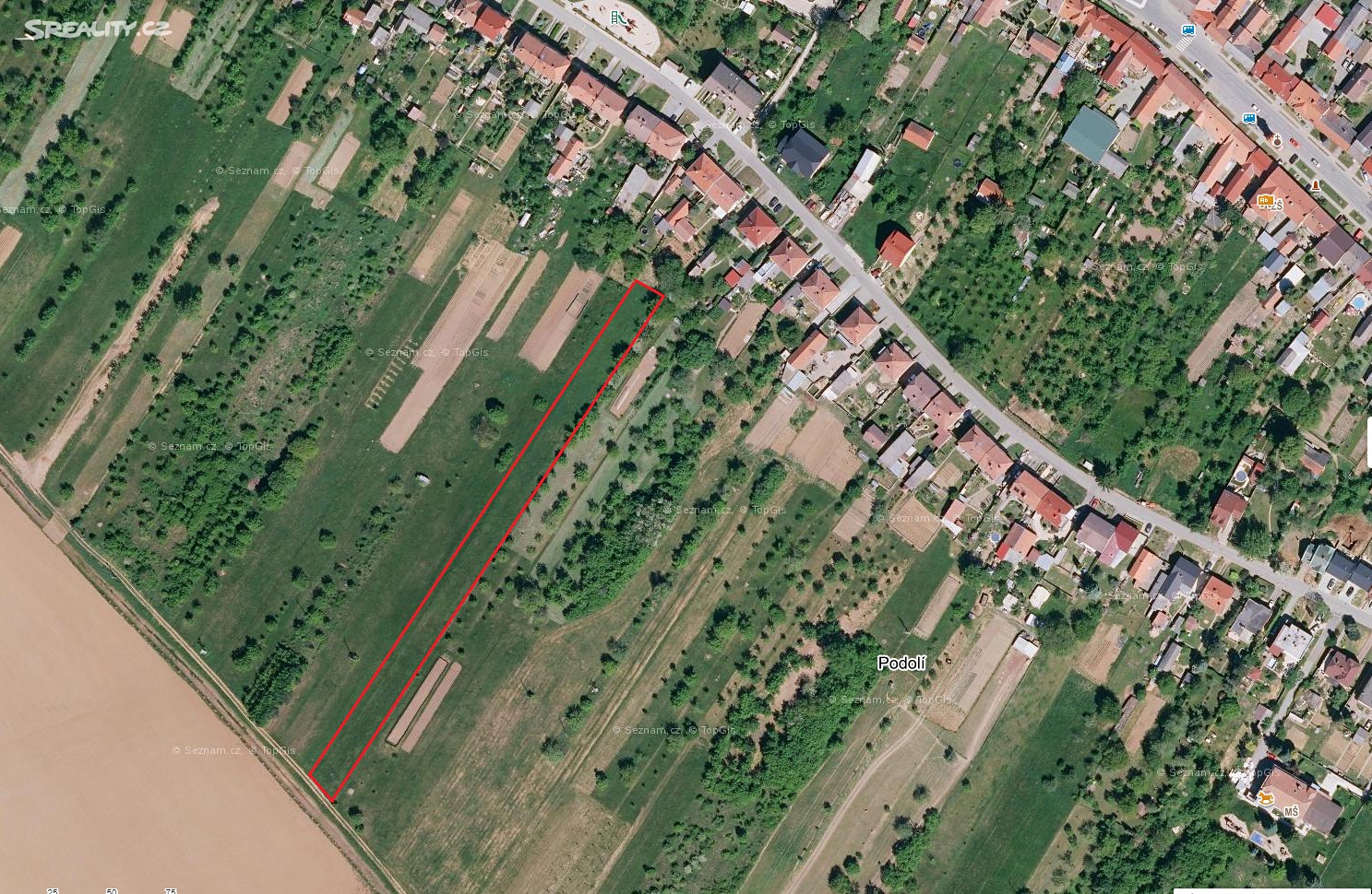 Prodej  zahrady 1 942 m², Podolí, okres Uherské Hradiště